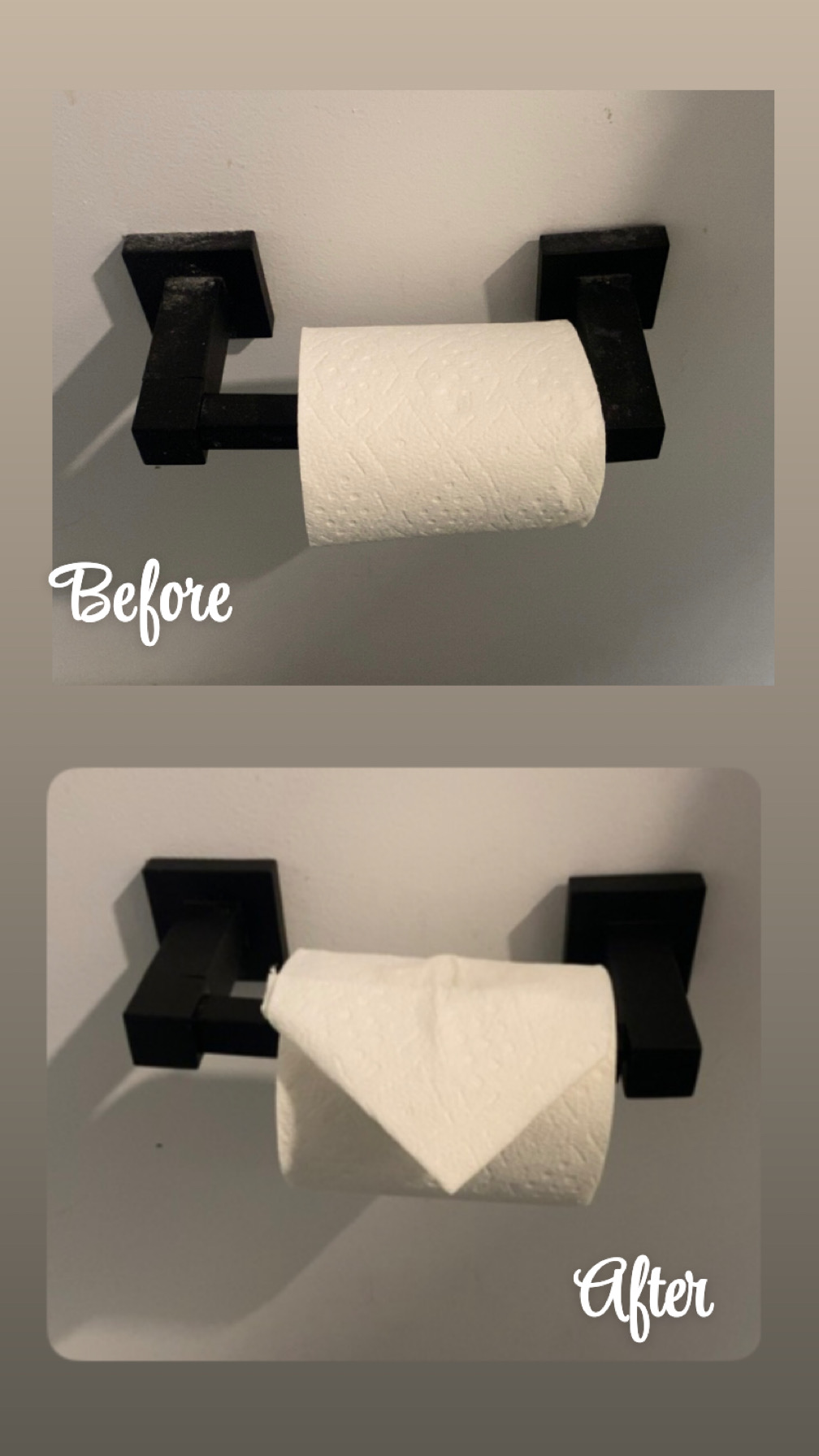 Before and after bathroom detail