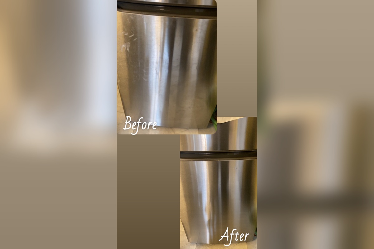 Before and after cleaning photo